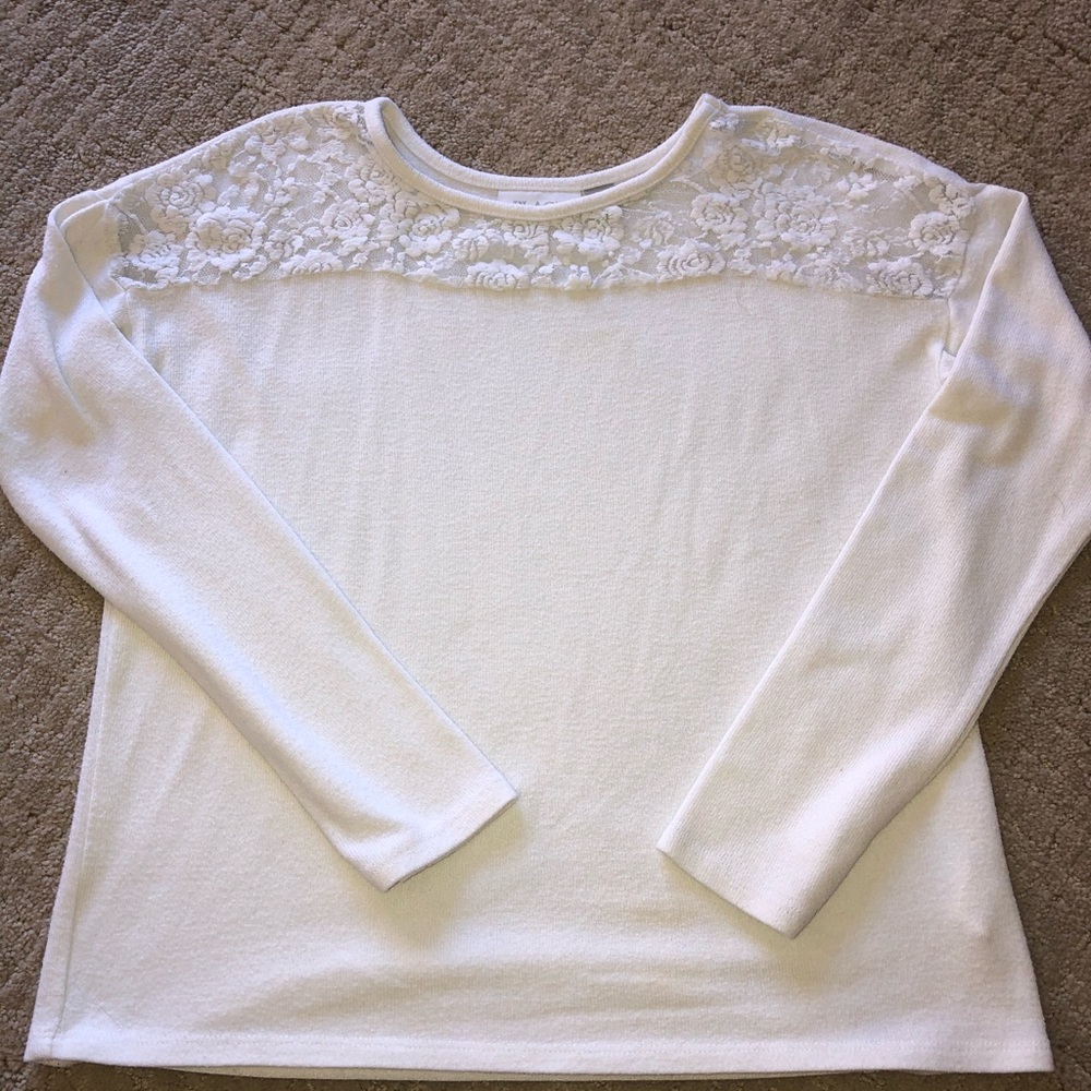 White Floral Laced Longsleeve
